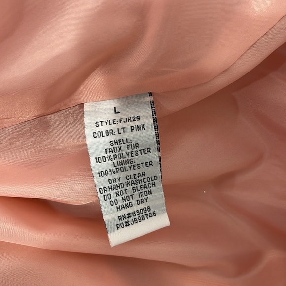 Ci Sono Kids by Cavalini Ultra Luxury Pink  Mink Faux Fur Plush Coat - Picture 5 of 6